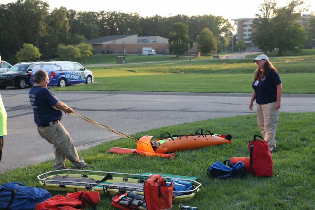 Part stretcher, part sled, and it goes over obstacles.